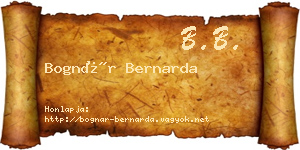 Bognár Bernarda névjegykártya
